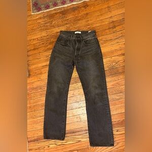 Moussy vintage 100% cotton black straight leg jeans 25